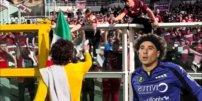 Guillermo Ochoa atendiendo a fans de Salernitana. Foto: El Universal.