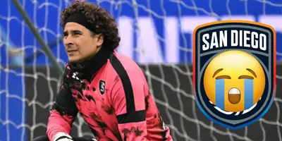 Guillermo ochoa en partido con la Salernitana. Foto: Esto