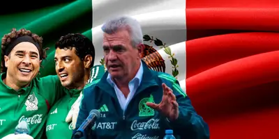 Guillermo Ochoa junto a Carlos Vela y Javier Aguirre / FOTO EJE CENTRAL