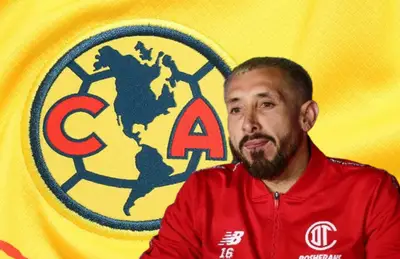 Héctor Herrera y escudo de las Águilas del América/ Foto Culto Fútbol.