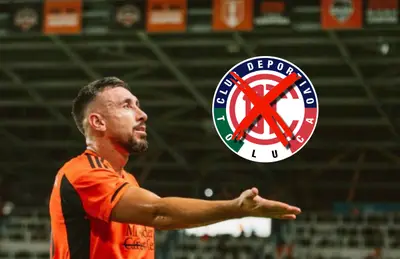 Héctor Herrera y escudo del Toluca con cruz en medio/ Foto Vanguardia MX.