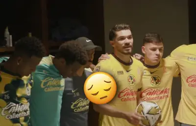 Henry Martín brindando discurso y emoji triste/ Foto Club América.