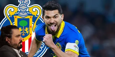 Henry Martín celebrando gol con América. Foto: Marca