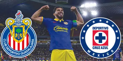 Henry Martín celebrando gol con América vs Atlas. Foto: Récord