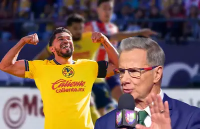 Henry Martín celebrando y Enrique Borja/ Foto Milenio.