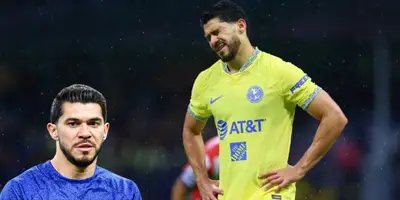 Henry Martín en partido con América, lamentándose. Foto: Pasión Águila