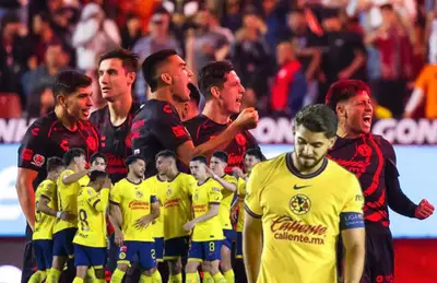 Henry Martín, jugadores del América y Xolos/ Foto El Imparcial.