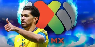 Henry Martín junto al logo de la Liga MX / FOTO JUAN FÚTBOL