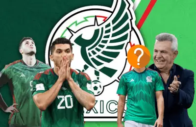 Henry Martín, Santiago Giménez, Javier Aguirre y jugador incógnito/Foto Pinterest.