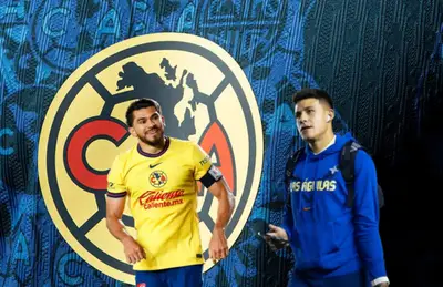 Henry Martín sonriendo e Illian Hernández/Foto Club América.