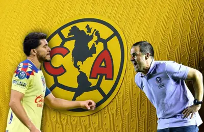 Henry Martín y André Jardine gritando/ Foto Club América.
