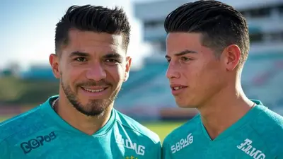 Henry Martín y James Rodríguez / Foto: GROK