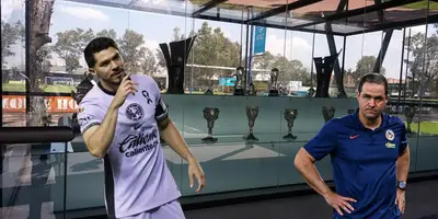 Henry Martín y Jardine, con la vitrina de Coapa. Foto: Milenio