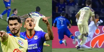 Henry Martín y Uriel Antuna junto al Cruz Azul vs América / FOTO X
