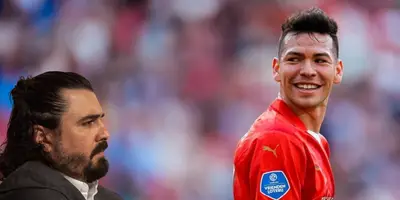 Hirving Lozano en el partido de la Jornada 30 de la Eredivisie con el PSV. Foto: PSV en X.