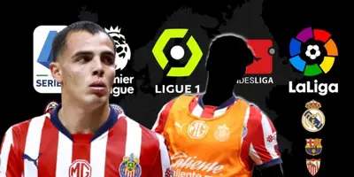 Hugo Camberos junto a futbolista incógnito de Chivas / FOTO TV AZTECA