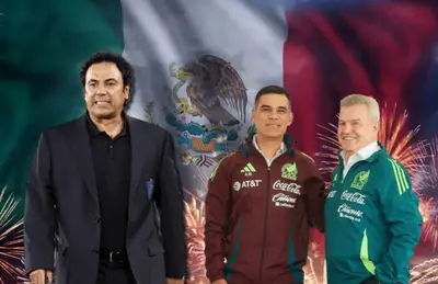 Hugo Sánchez preocupado, Javier Aguirre y Rafael Márquez/ Foto Villa del Palmar Loreto.