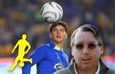 Igor Lichnovsky, Emilio Azcárraga y silueta de jugador / Fútbol Total.