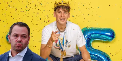 Igor Lichnovsky en el festejo posterior de la 15. Foto: Club América