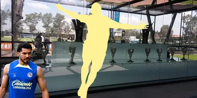 Instalaciones del Club América, desde las vitrinas de los trofeos. Foto: Milenio