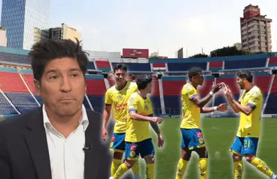 Iván Zamorano y jugadores del América/ Foto Récord.