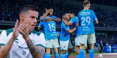 James Rodríguez junto a futbolistas del León / FOTO SEMANA