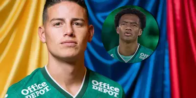 James Rodríguez junto a Juan Guillermo Cuadrado / FOTO X