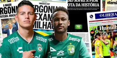 James Rodríguez junto a Neymar Jr / FOTO MARCA