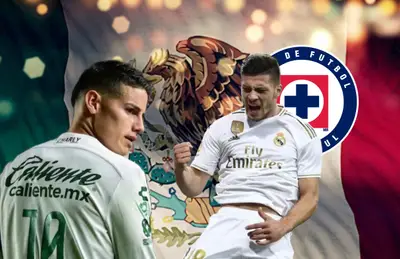 James Rodríguez y Luka Jovic/Foto México Desconocido.