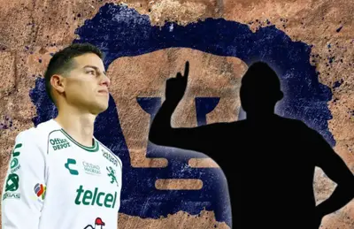 James Rodríguez y silueta de William Tesillo/Foto Pumas.