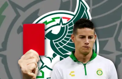 James Rodríguez y tarjeta roja/ Foto Pinterest.