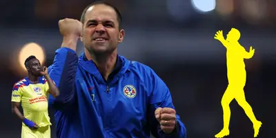 Jardine celebrando con América. Foto: Ovaciones