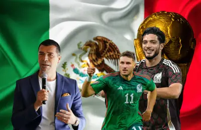 Jared Borgetti hablando, Santiago Giménez y Raúl Jiménez/Foto El Heraldo de Saltillo.