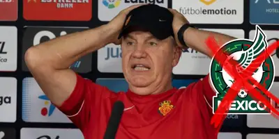 Javier Aguirre en confe de prensa con Mallorca. Foto: Récord