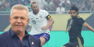 Javier Aguirre en el México vs Estados Unidos / FOTO X
