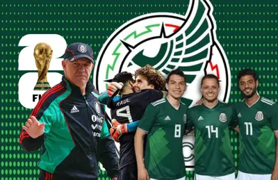 Javier Aguirre, Guilllermo Ochoa, Raúl Jiménez, Carlos Vela y Javier Hernández/ Foto Pinterest.