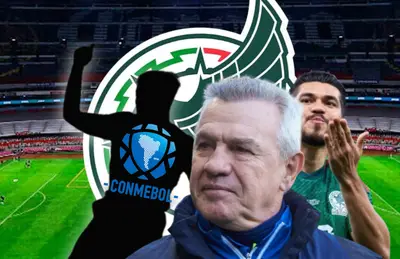 Javier Aguirre, Henry Martín y silueta de Luca Dupuy/ Foto TUDN.