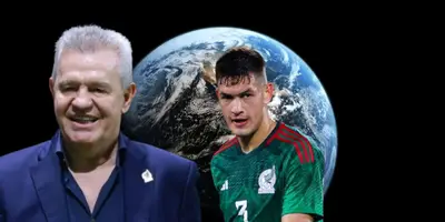 Javier Aguirre junto a César Montes / FOTO MEXSPORT