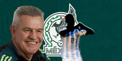 Javier Aguirre junto a futbolista incógnito de Argentina / FOTO LOS ÁNGELES TIMES