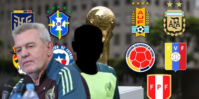 Javier Aguirre junto a futbolista incógnito del Tri / FOTO EL 10