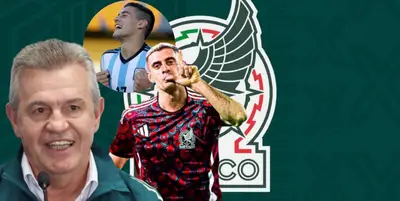 Javier Aguirre junto a Germán Berterame / FOTO CLARO SPORTS