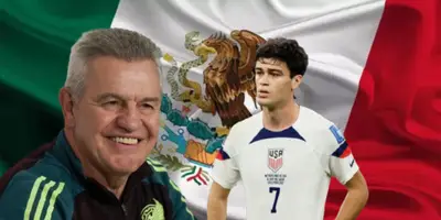 Javier Aguirre junto a Gio Reyna / FOTO LOS ÁNGELES TIMES