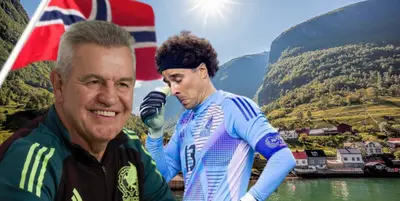 Javier Aguirre junto a Guillermo Ochoa / FOTO LOS ANGELES TIMES