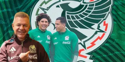 Javier Aguirre junto a Guillermo Ochoa y Luis Malagón / FOTO MEXSPORT