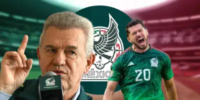 Javier Aguirre junto a Henry Martín / FOTO EL ECONOMISTA