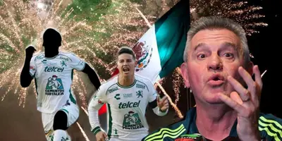 Javier Aguirre junto a James Rodríguez y futbolista incógnito del León / FOTO INSTAGRAM
