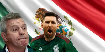 Javier Aguirre junto a Lionel Messi / FOTO GETTY IMAGES