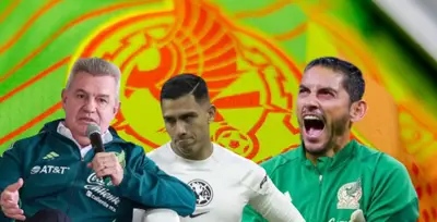 Javier Aguirre junto a Luis Malagón y Jesús Corona / FOTO GETTY IMAGES