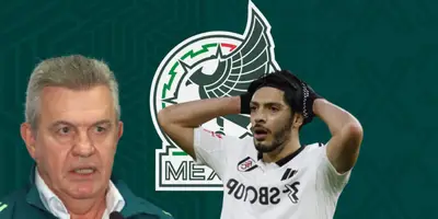 Javier Aguirre junto a Raúl Jiménez / FOTO LÓPEZ DÓRIGA