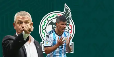 Javier Aguirre junto a Sergio Agüero / FOTO X